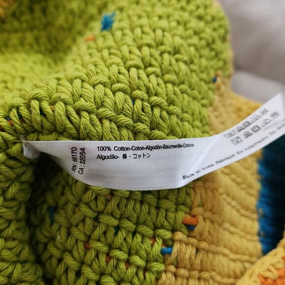 Urban Outfitters TORI Small Hobo Stripe Crochet Boho Festival Shoulder Bag NWOT - Picture 2 of 2